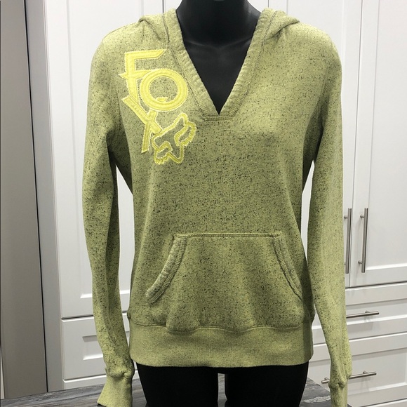 2/$35 🦊Fox Pullover Hoodie – Women’s Small – Yellowish Green - Picture 1 of 13